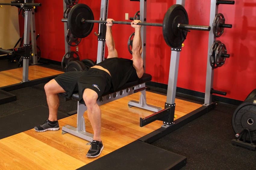 JM Press demonstration, start of the movement, targeting the triceps