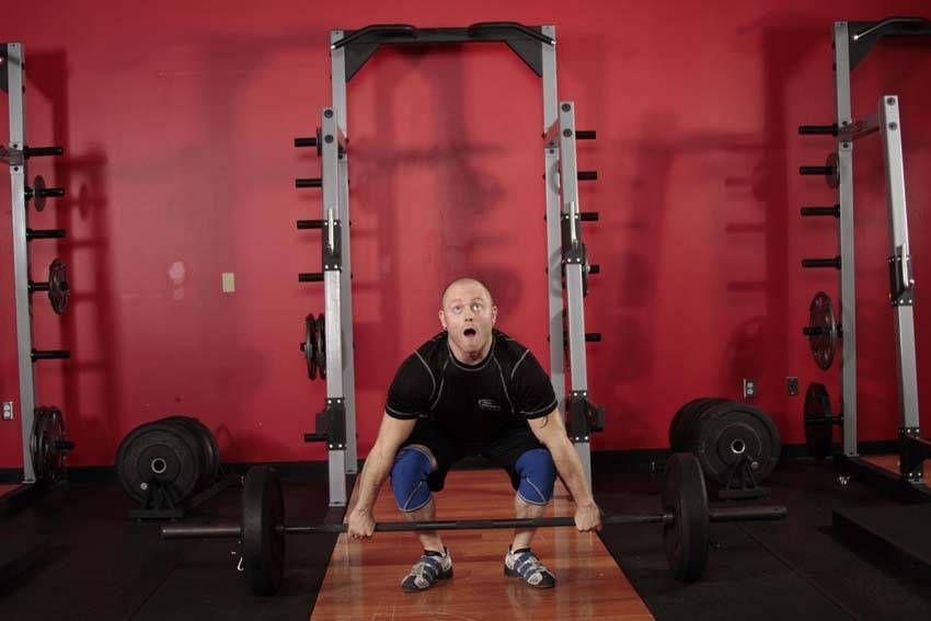 Split Clean demonstration, start of the movement, targeting the quads
